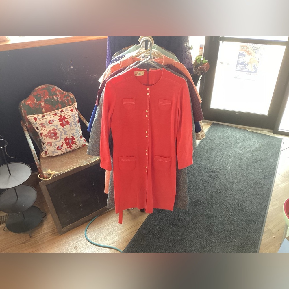 Miss Donna Pink Button-Up Dress with Pockets